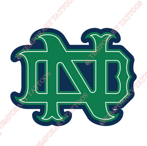Notre Dame Fighting Irish Customize Temporary Tattoos Stickers NO.5713